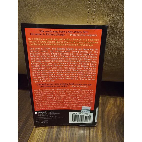 Bernard Cornwell Sharpes Tiger Paperback Historical Fiction Adventure Novel - Picture 2 of 2